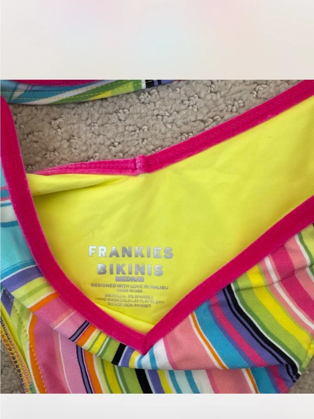 Frankie’s Bikinis Dallas Shine Bikini Top And Bottom Set Size Medium